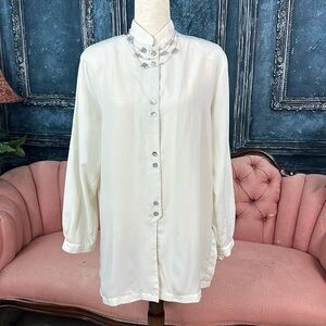 Worthington dress blouse.  Vintage light ivory color